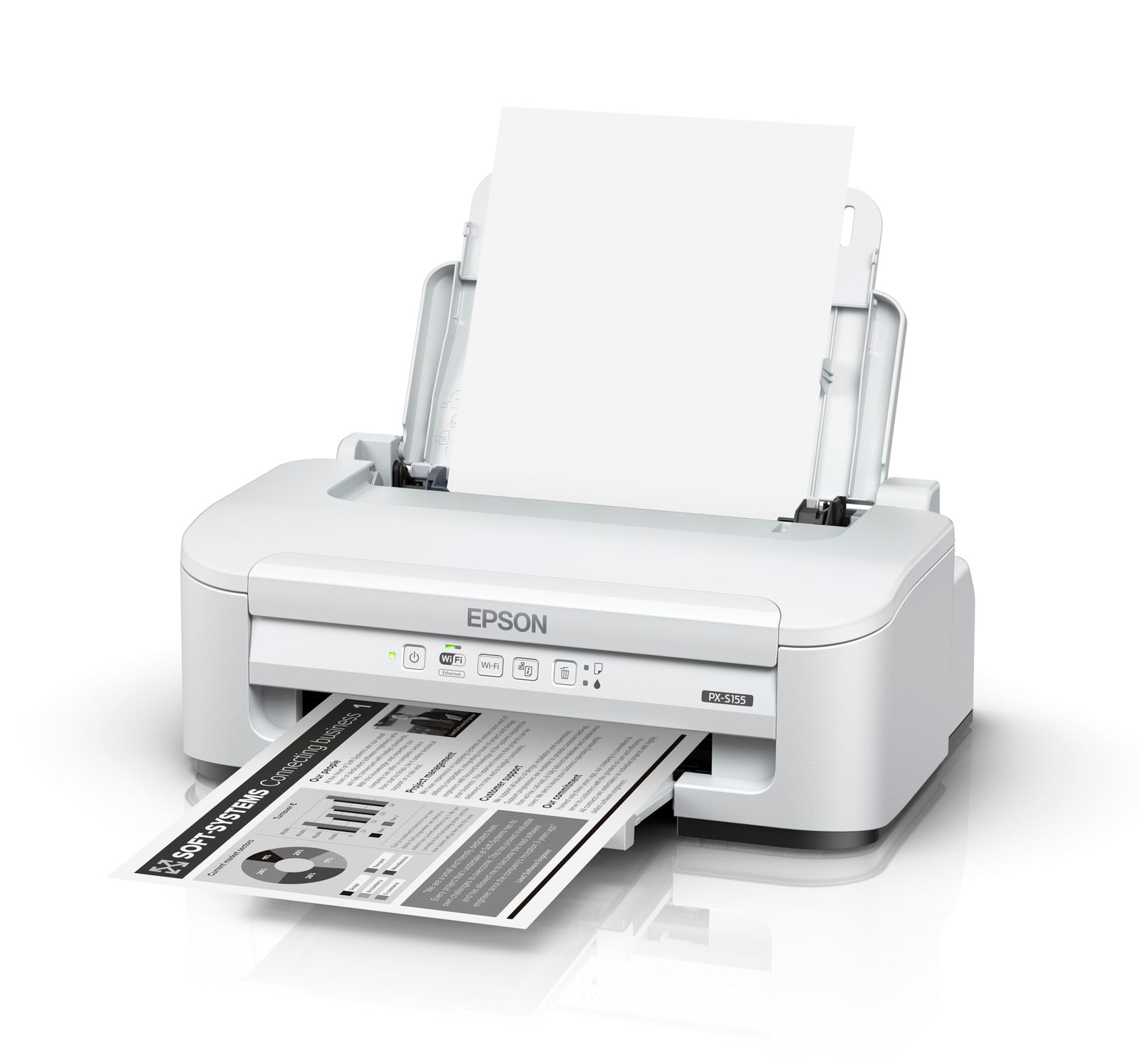 迅速発送 エプソン プリンター A4 モノクロ インクジェット ビジネス向け PX-S155 コンパクトサイズ 省スペースデザイン 文章印刷 Wi-Fi 有線LAN シンプル機能 USTAUSTRALIA_COM_AU