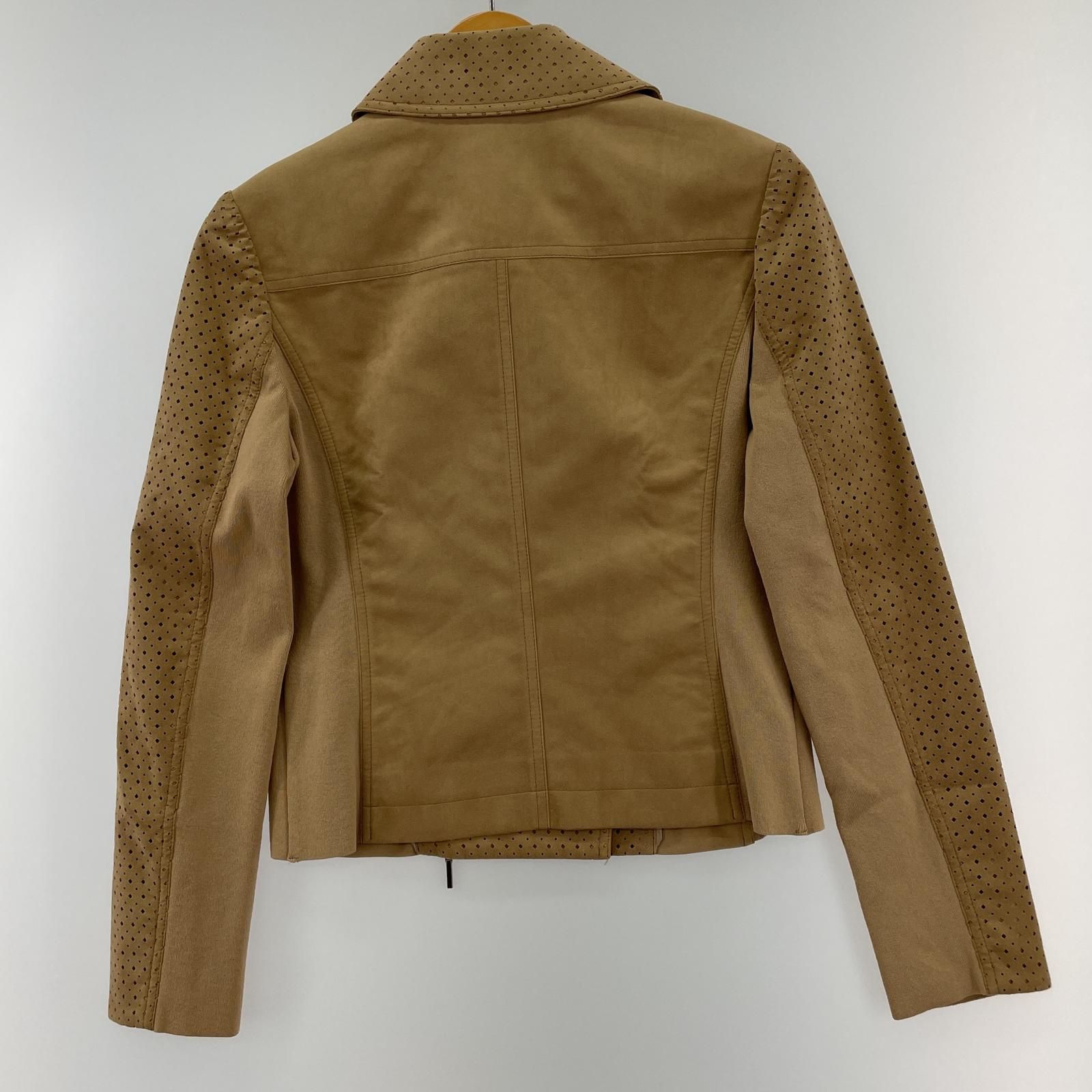 TRUSSARDI トラサルディ フェイクスエードライダースジャケット size38 