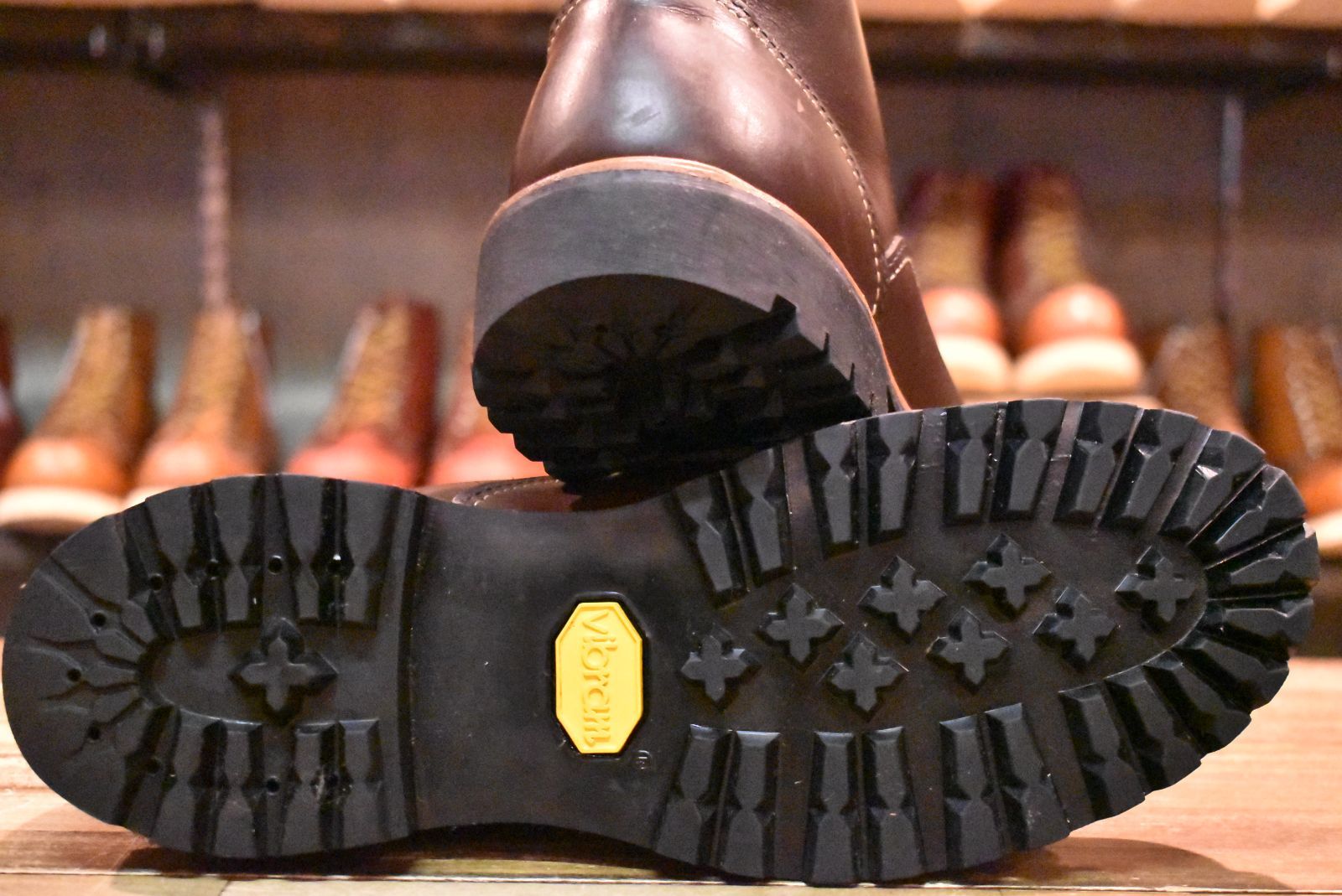 9D 美品 10年】レッドウィング 2933 ビブラム ラインマン 茶 ブラウン