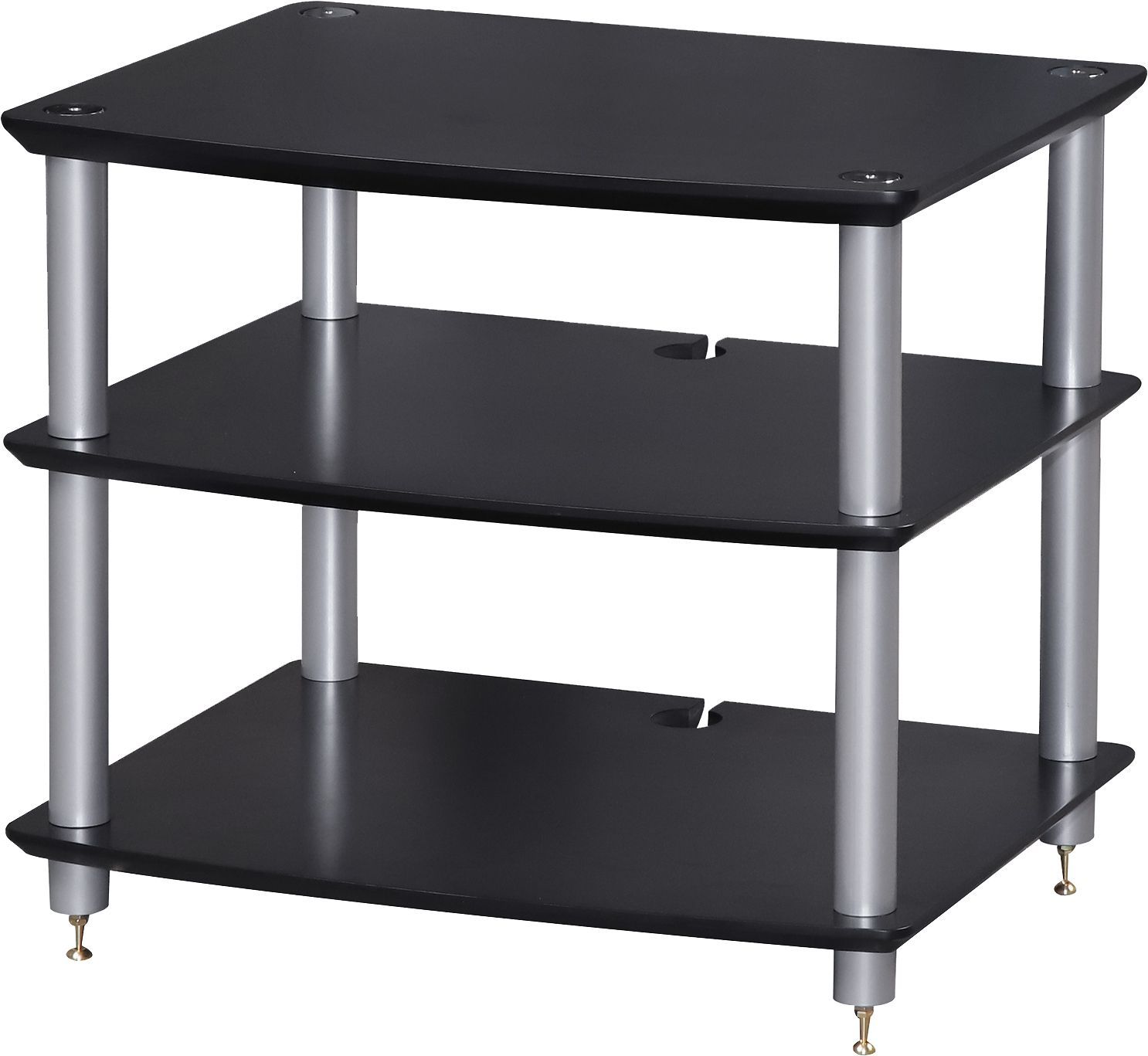 送料無料 Hi03BS 幅605mm奥行472mm 棚板ブラック 支柱シルバーHi03シリーズ オーディオラック Sound Magic サウンドマジック