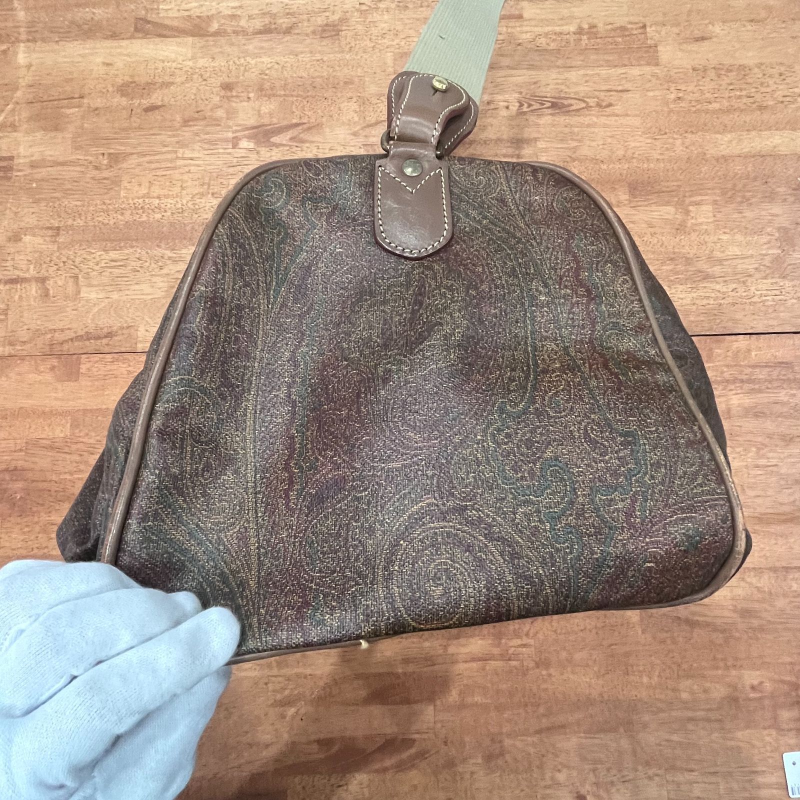 美品】ETRO ペイズリー 2wayボストンバッグ PVCレザー カデナ/鍵付