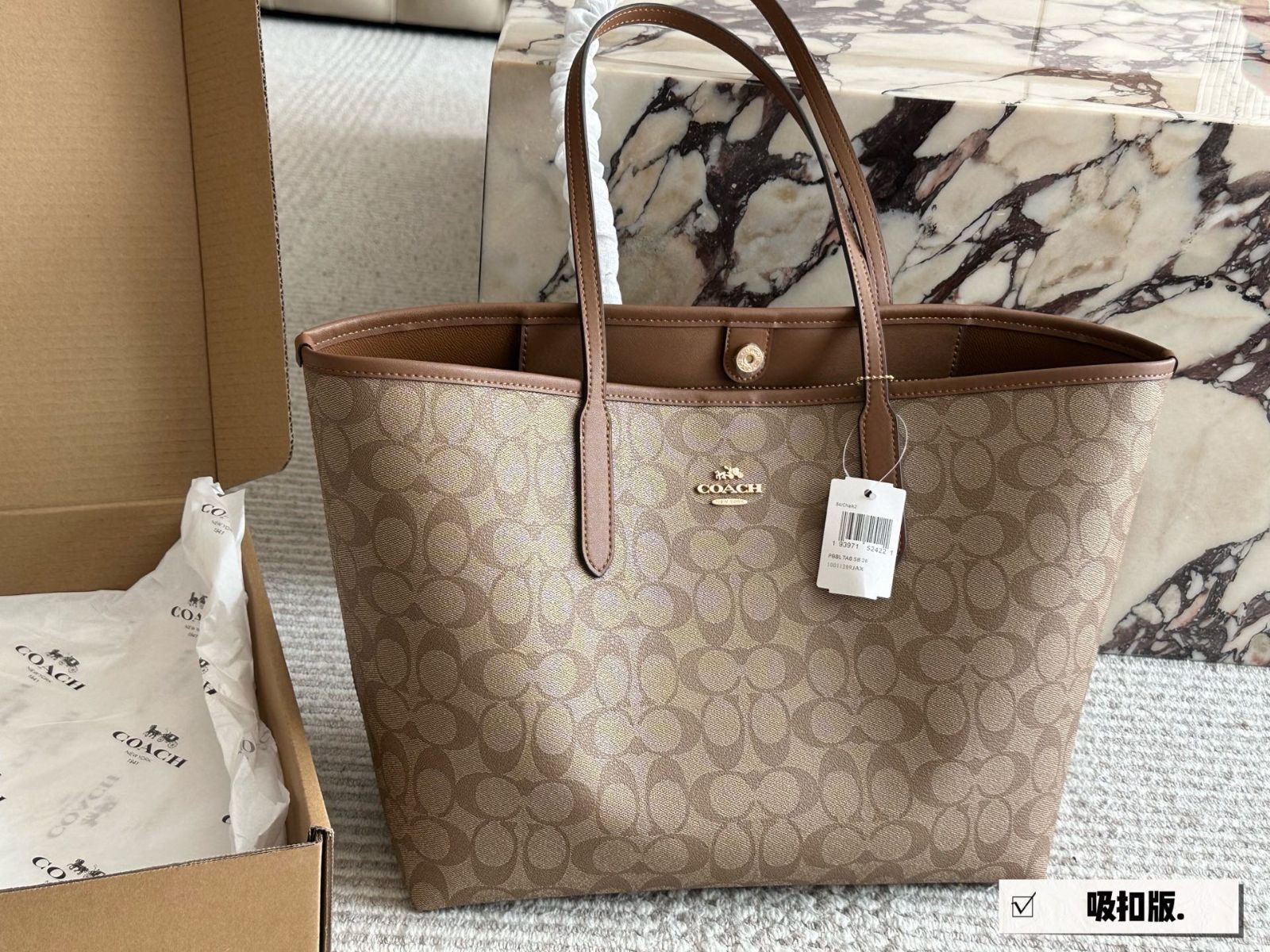 Coach シングルサイドシティトートバッグ