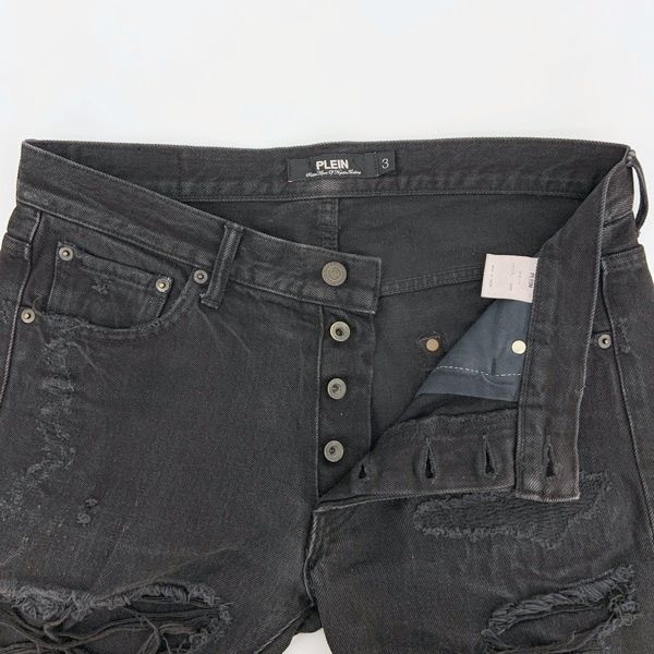 PLEIN プレイン メンズ ダメージスキニーデニム スキニージーンズ 1 PLEIN プレイン メンズ ダメージスキニーデニム スキニージーンズ 1