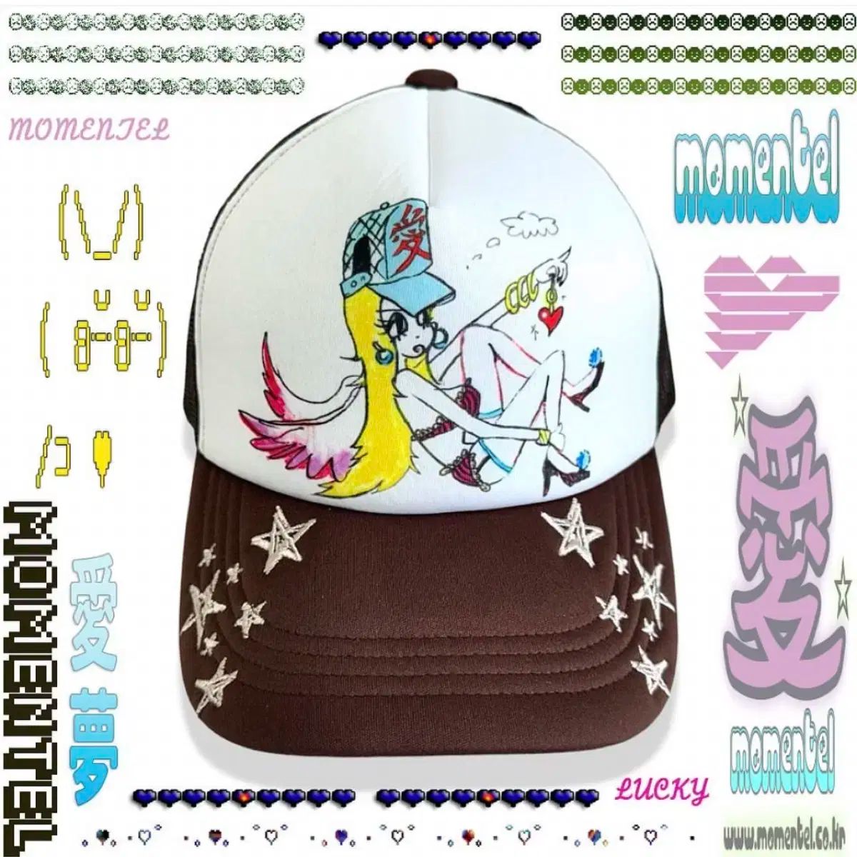 【雷市場（ポンジャン）商品韓国直送】 momentel モメンテル ボールキャップ drawing star mash cap