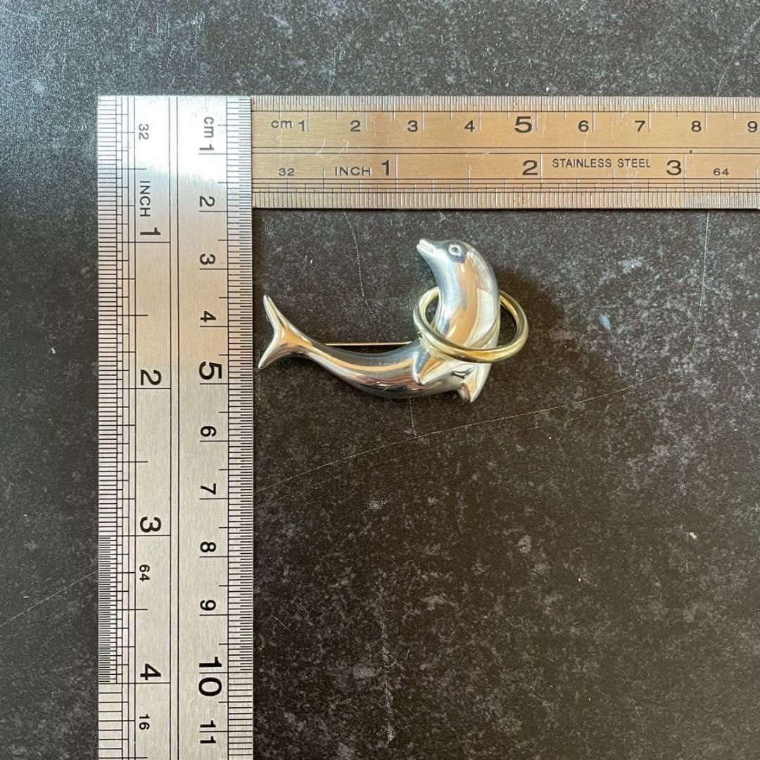 ティファニー ドルフィン イルカ ブローチ 925 750 コンビ RE2fe ティファニー ドルフィン イルカ ブローチ 925 750 コンビ RE2fe