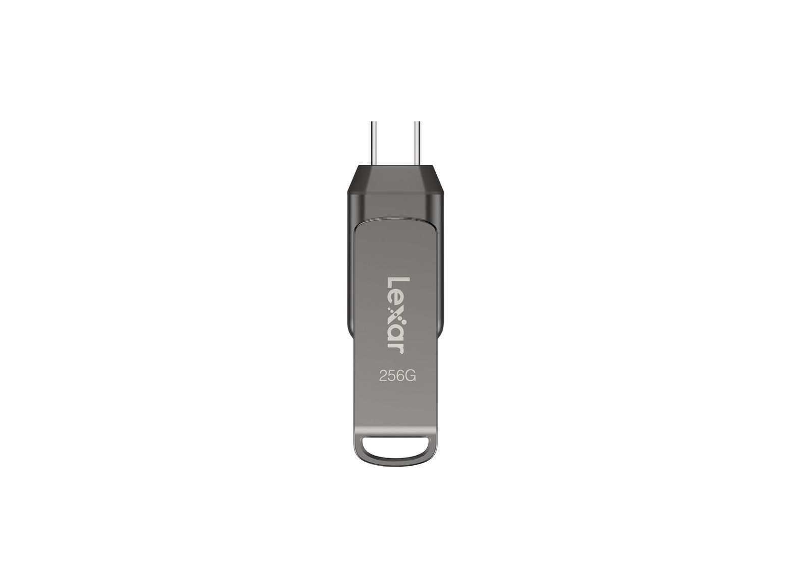 Lexar 256GB JumpDrive デュアルドライブ D400 USB 3.1 Type-CおよびType-Aフラッシュドライブ ストレージ拡張とバックアップ用 最大130MB/秒の読み取り メタルハウジング u0026 スイベルデザイン チタン (LJD