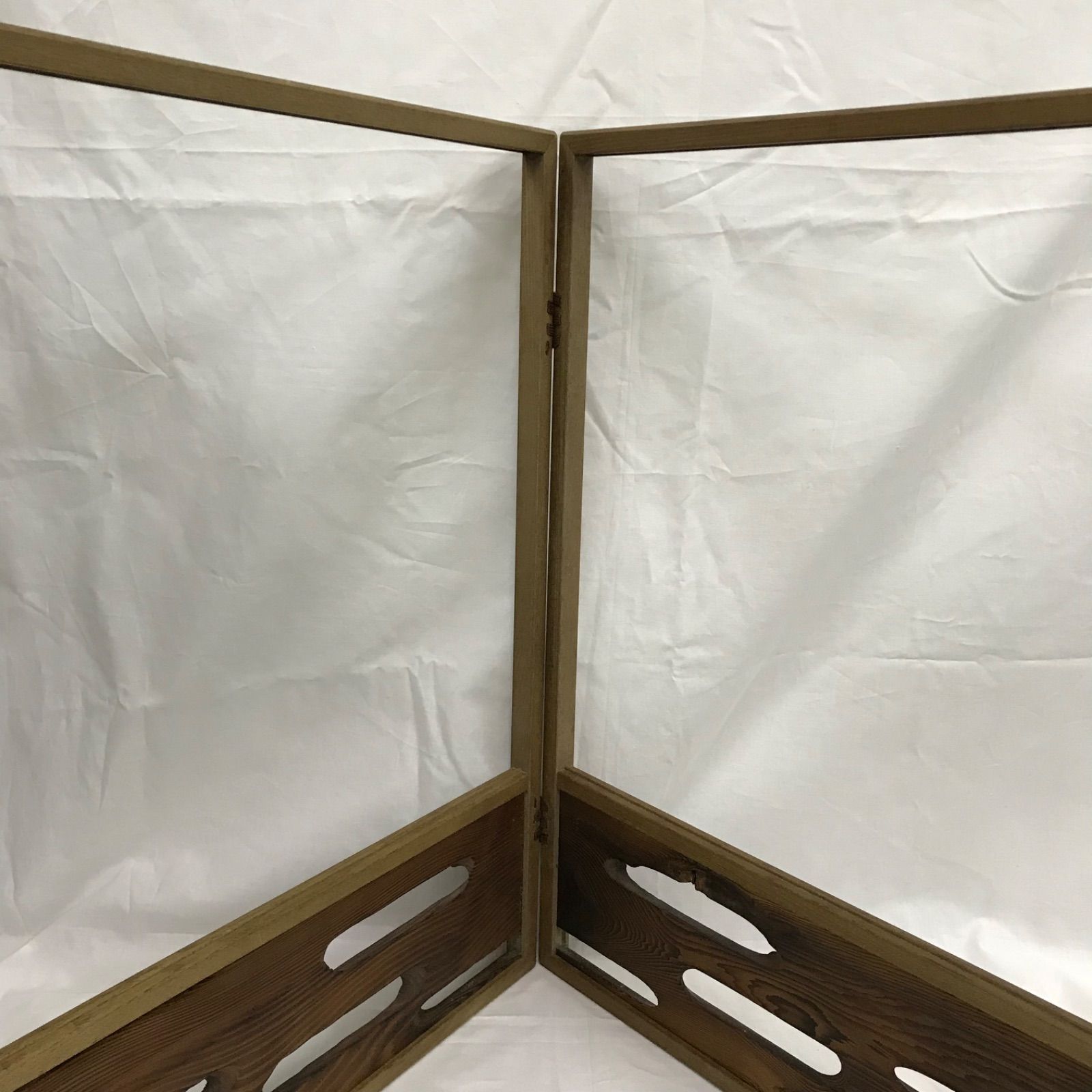 茶道具 焼桐 風炉先屏風 茶道具 焼桐 風炉先屏風 茶道具 風炉先 黒縁 切箔 京間用 風炉先