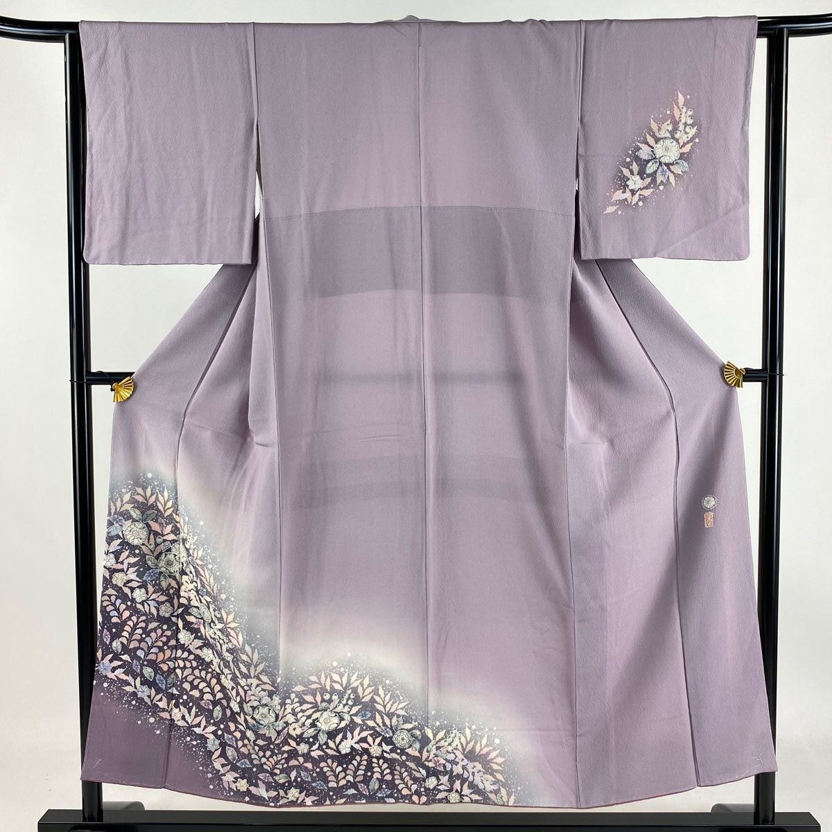 付下げ 身丈152cm 裄丈63cm S 袷 翠山工房 やまと 落款 辻が花