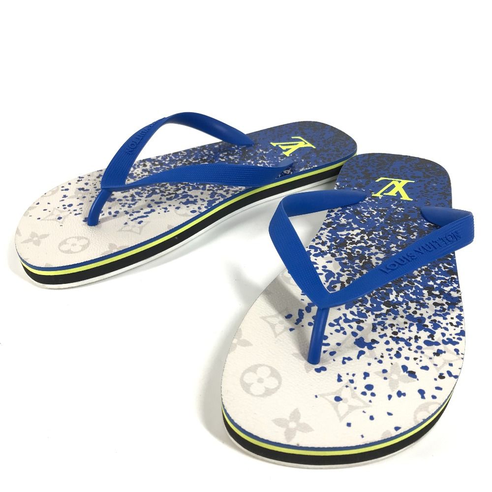 LOUIS VUITTON ルイ ヴィトン ビーチサンダル ラバー 水色 LOUIS VUITTON ルイヴィトン サンダル ロゴ ビーチサンダル