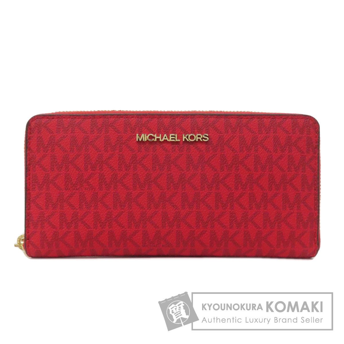 Michael Kors マイケルコース MKシグネチャー 長財布 小銭入れあり PVC レディース