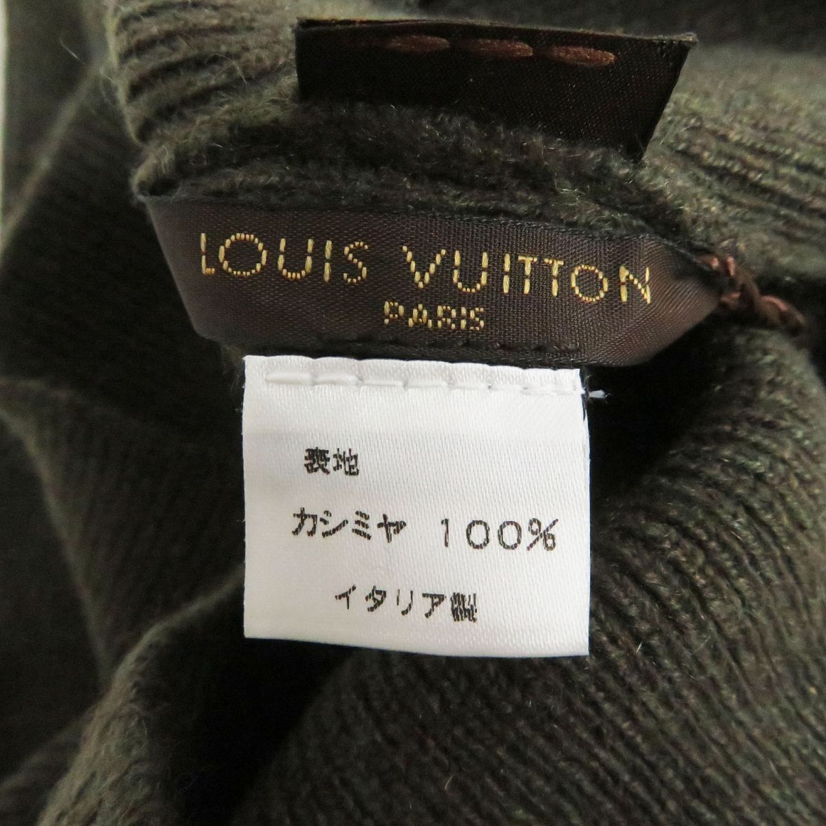 未使用品□LOUIS VUITTON/ルイヴィトン ロゴ入り カシミヤ100％ ニット