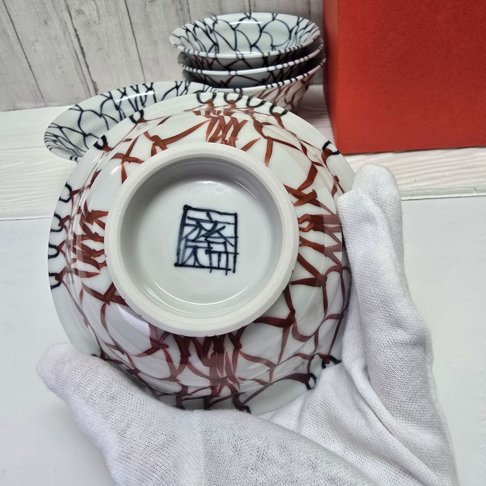 九谷焼 瑛生作 茶碗 瑛生の器（九谷美陶園）｜（古）はは鳥文様八寸飾