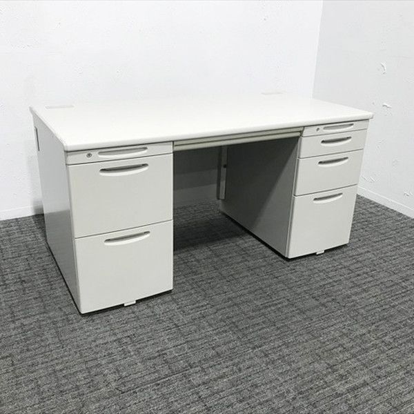 オカムラ 両袖デスク オフィスデスク SD okamura グレー