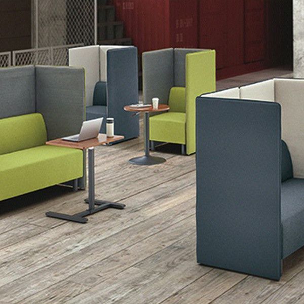 パーソナルブース 応接用ソファ 1人用 要組立 エランサ ライオン事務器 グリーン MARWIL-DEMENAGEMENTS_CH