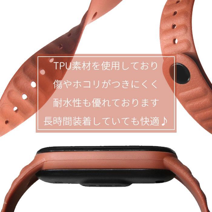 Xiaomi Smart band 5 6 7 用 レザー風 交換バンド TPU シボ加工 通気性 ベルト メンズ レディース 替えベルト MiBand シャオミ バンド スマートバンド Miband ファッション かっこいい スマートウォッチ ストラップ