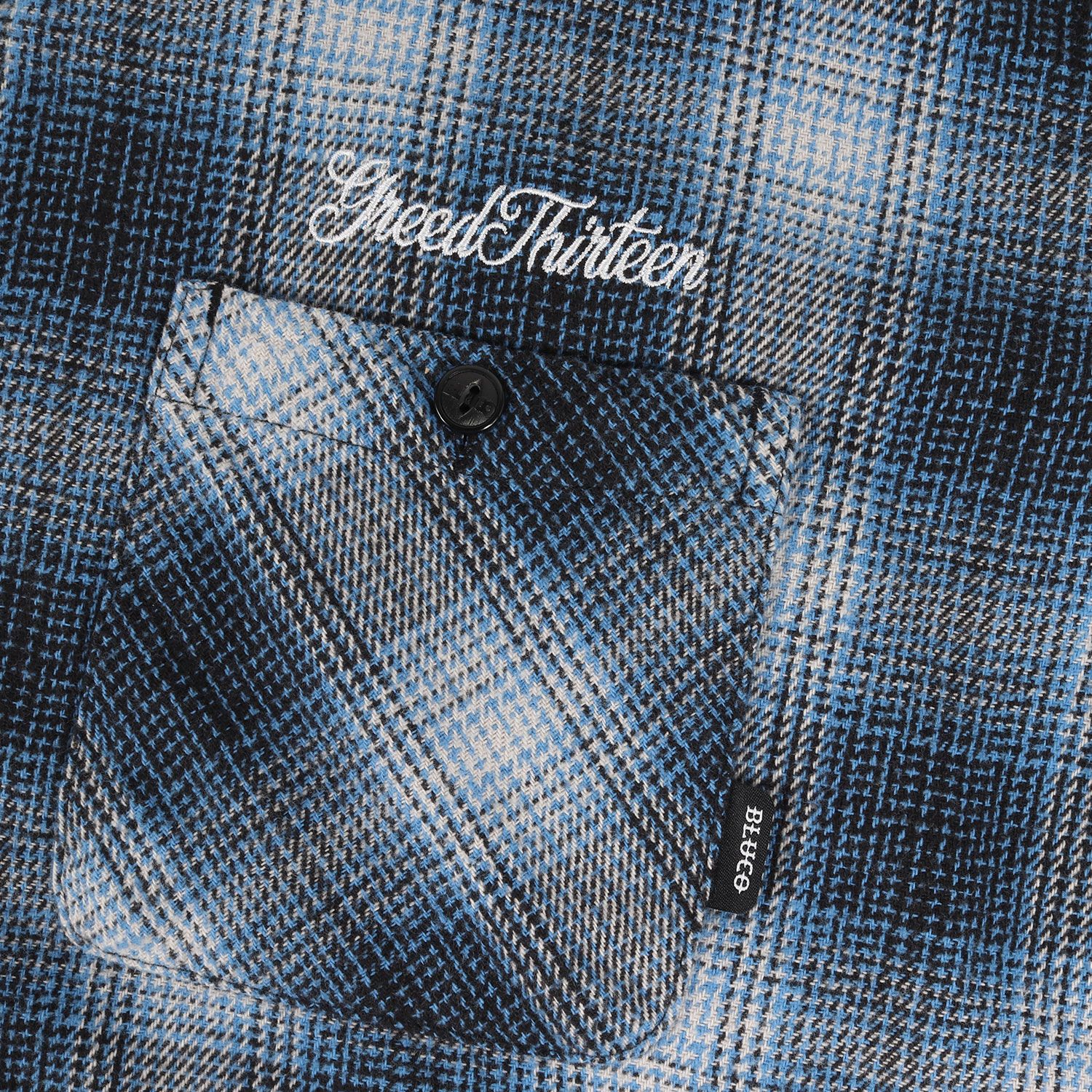 美品】BLUCO ブルコ シャツ サイズ:M / ロゴ刺繍 オンブレチェック