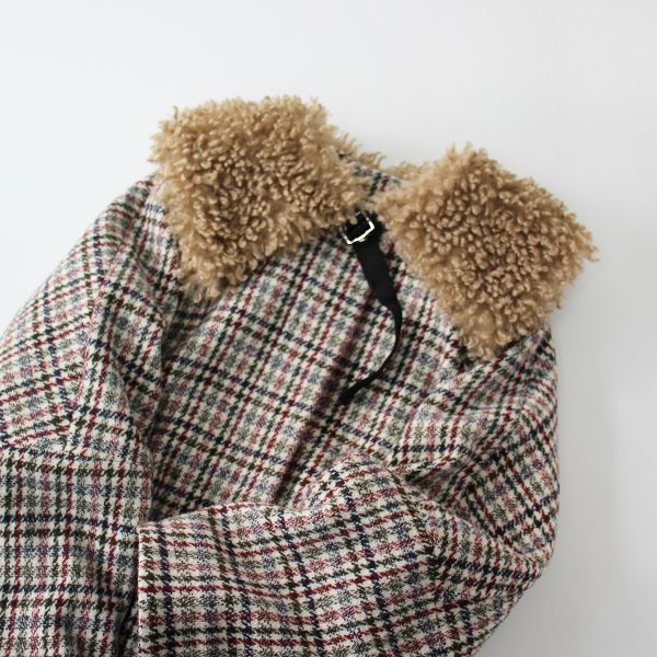 受注限定品 ロイスクレヨン ウール フォックスファー ロング コート M 受注限定品 ロイスクレヨン ウール フォックスファー ロング