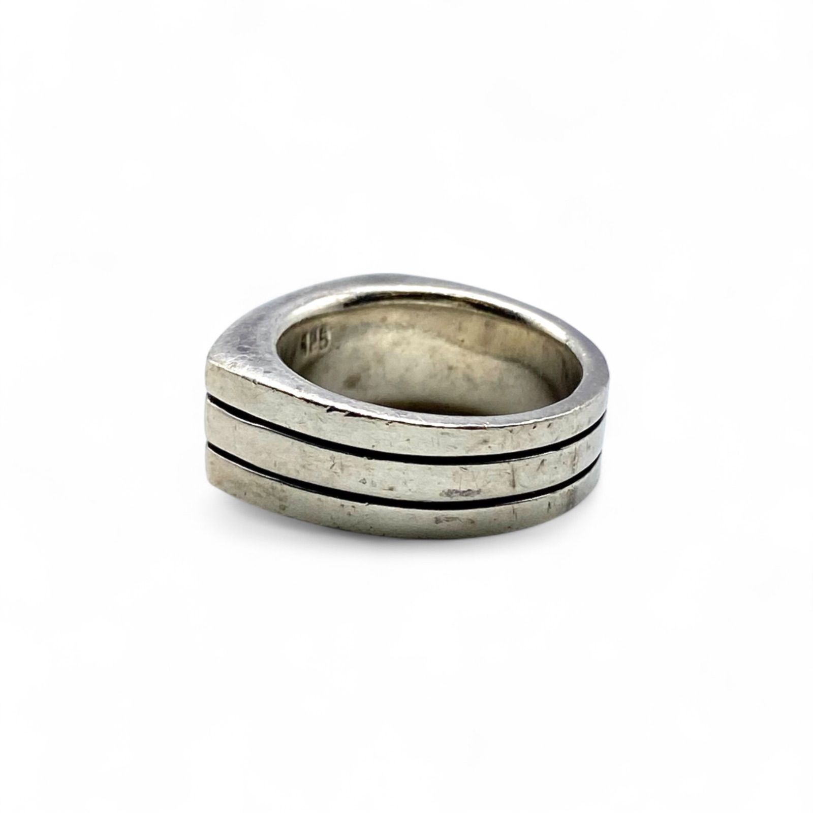 洗練された造形 シンプル Silver 925 刻印 00s Vintage Ring シルバー ヴィンテージ リング 14号 クラシック WWW_SHINETEETH_COM