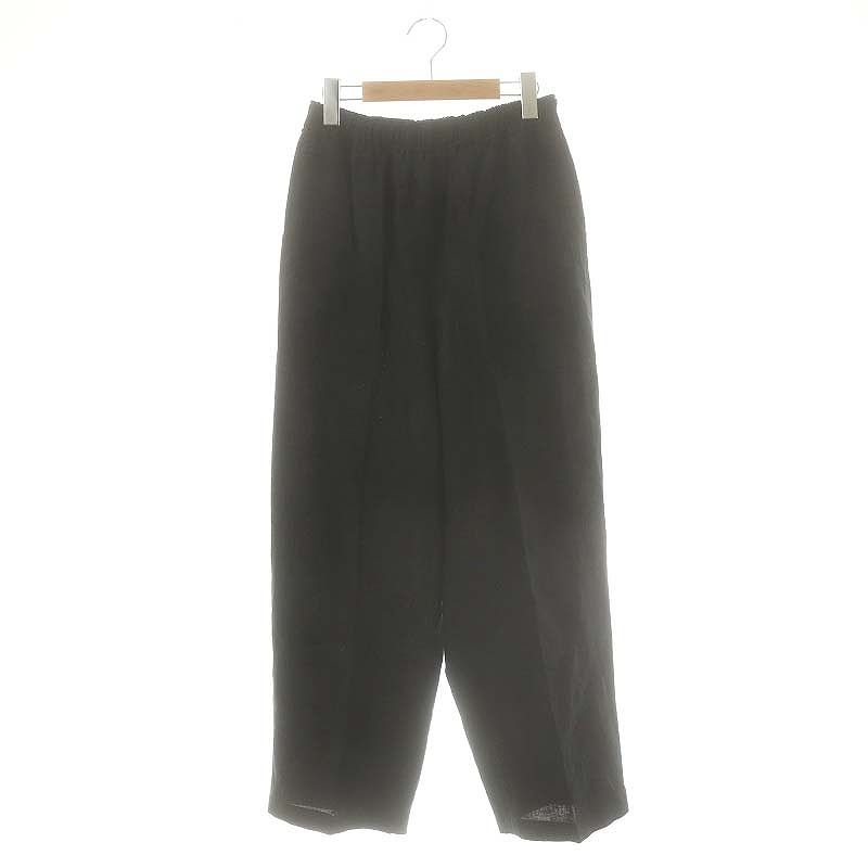 ゴーシュザメリーコーチマン Gorsch the merrycoachman Linen Easy Trousers パンツ ワイド テーパード 48 ブラック |DF OS AD