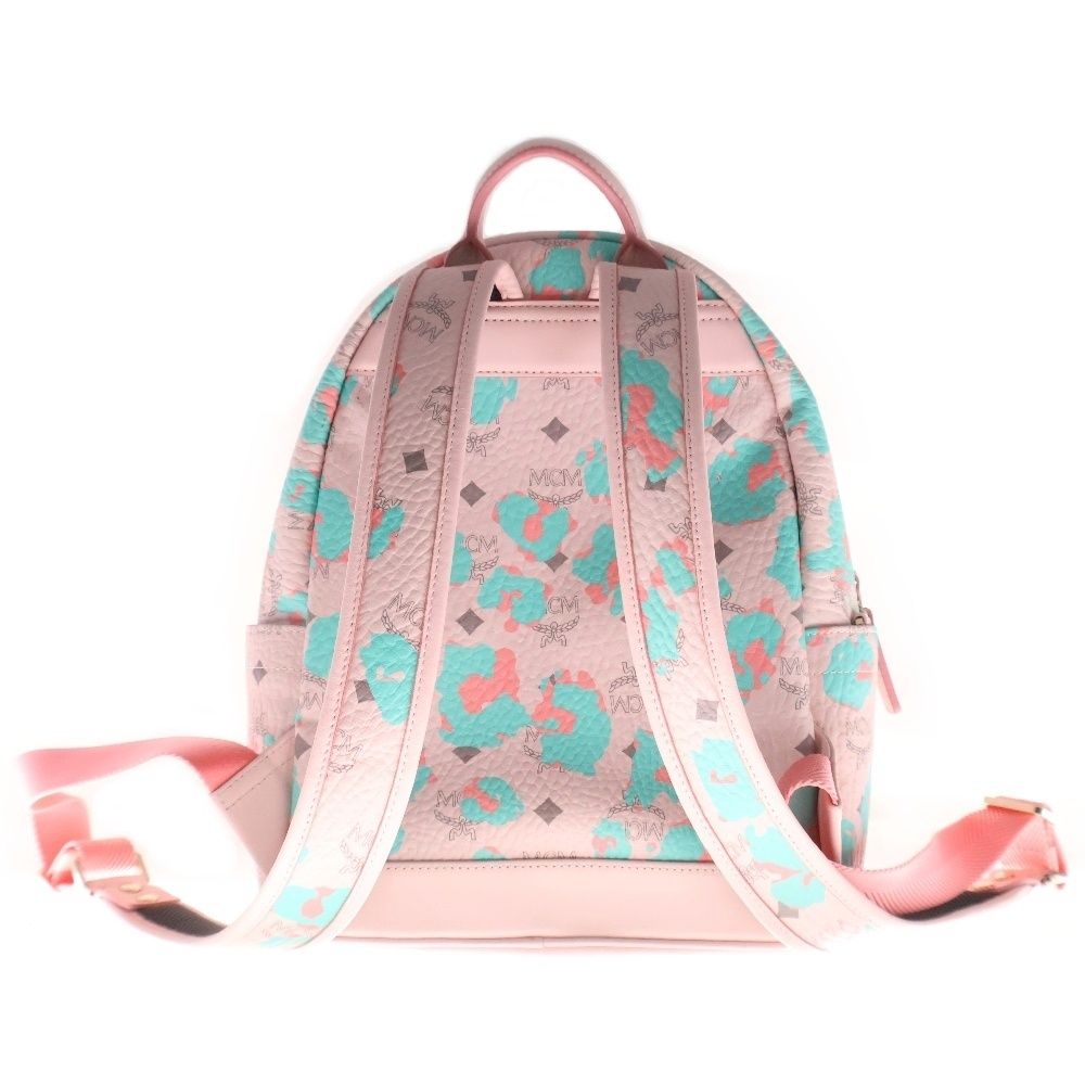 MCM バックパック レオパード 極美品 エムシーエム フローラル レオパード バックパック