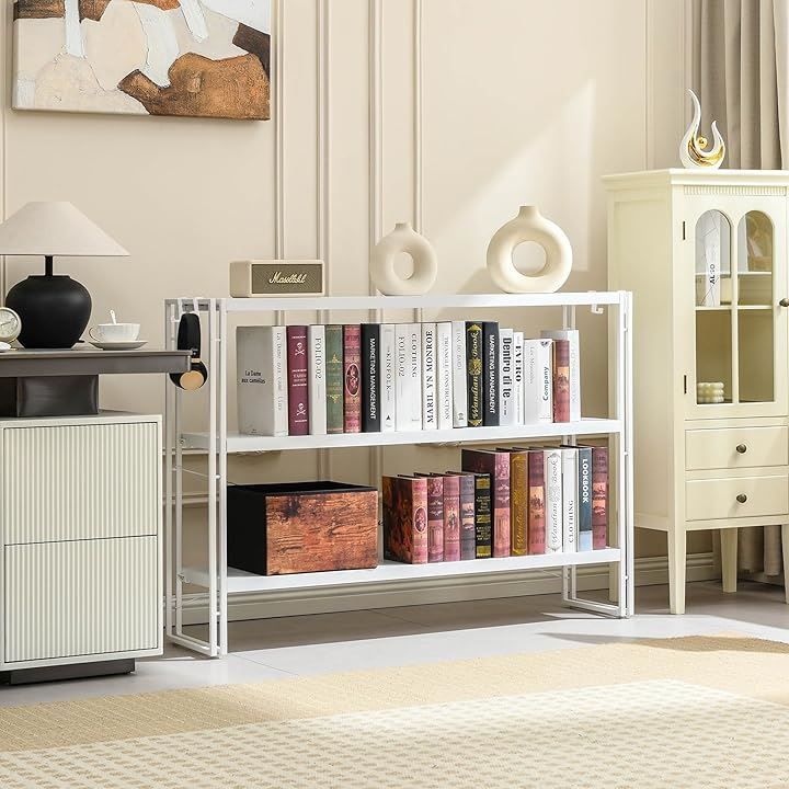 HCHQHS ラック オープンシェルフ 3段 木製 収納 本棚 オープンラック  