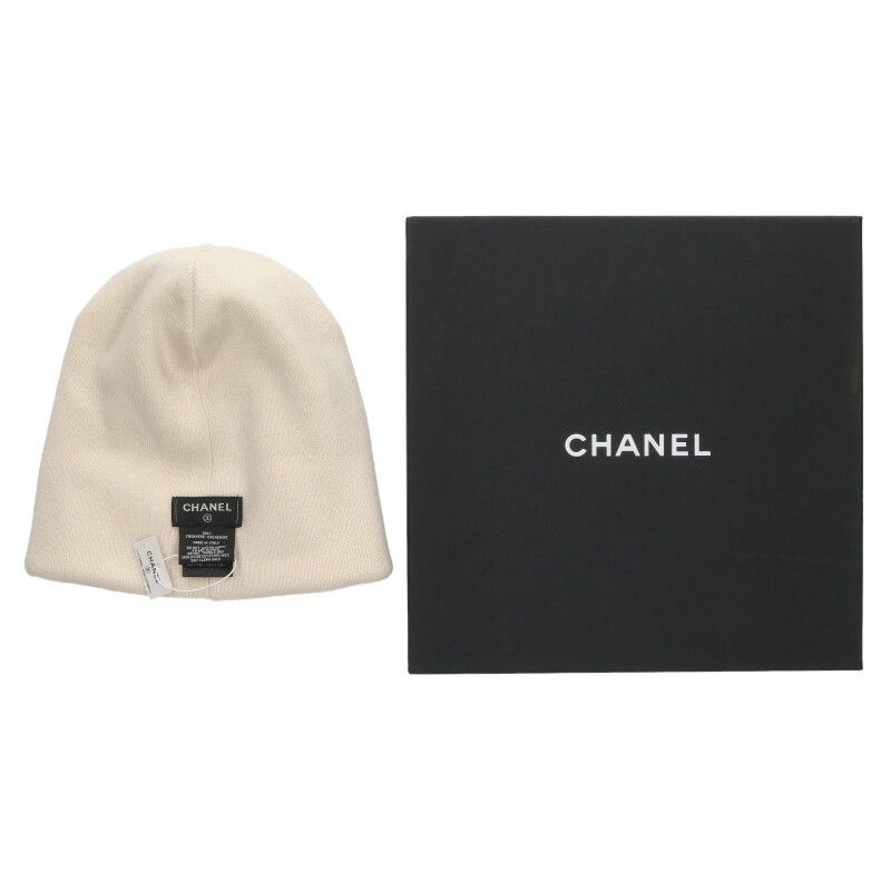  シャネル ココマークカシミヤビーニーニット帽子 メンズ その他 帽子