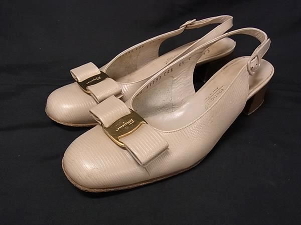 Salvatore Ferragamo フェラガモ ヴァラリボン リザード型押し