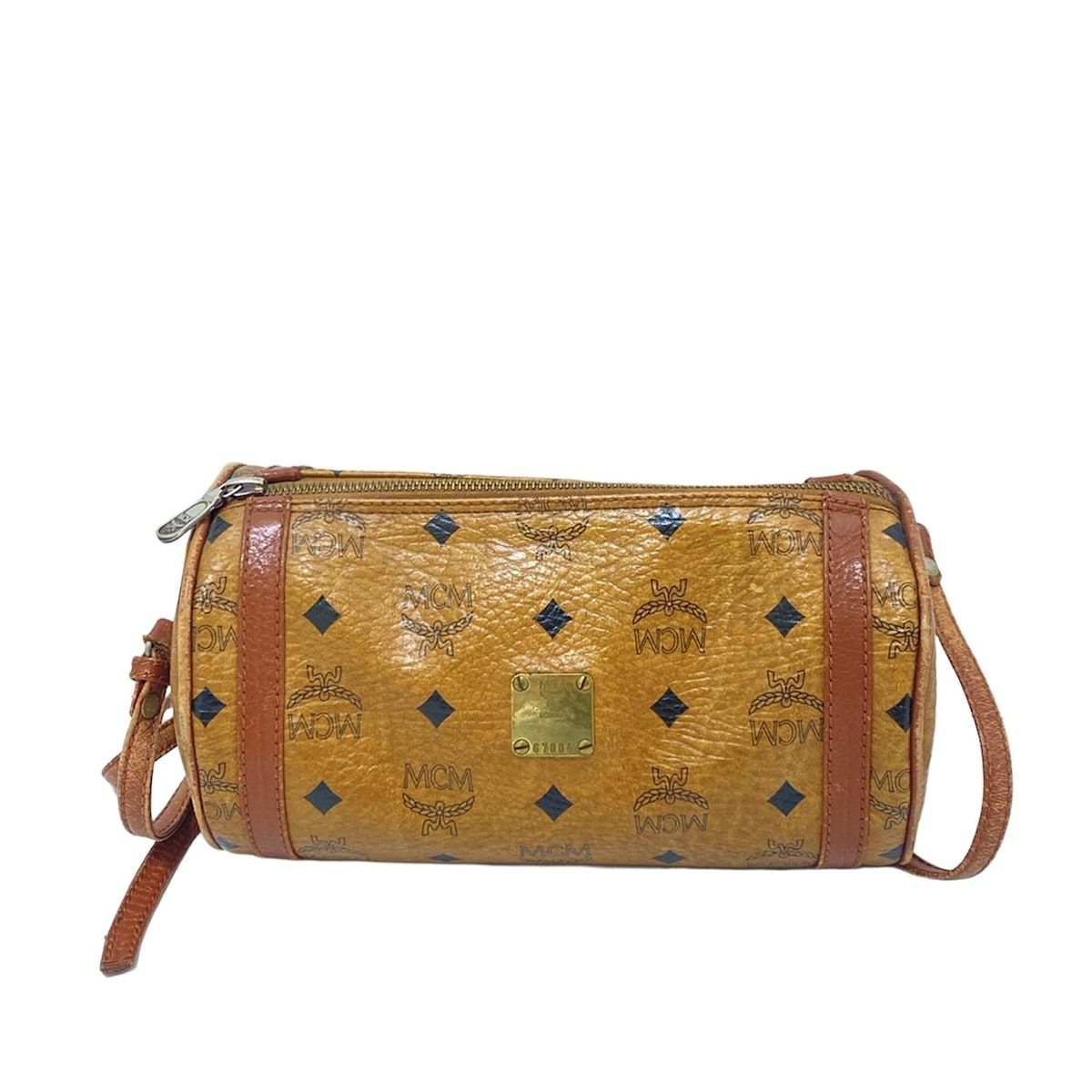 2万円 MCM(エムシーエム) ショルダーバッグ ライトブラウン×黒