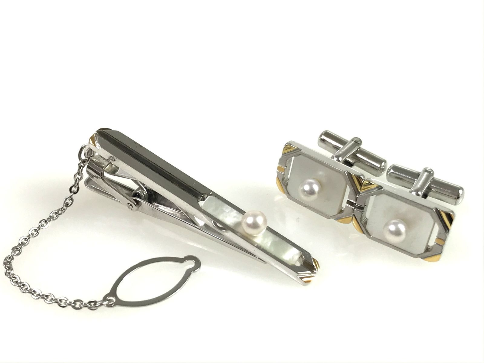 S.T Duponデュポン SILVER925タイピン、カフス箱付き 40951 3704