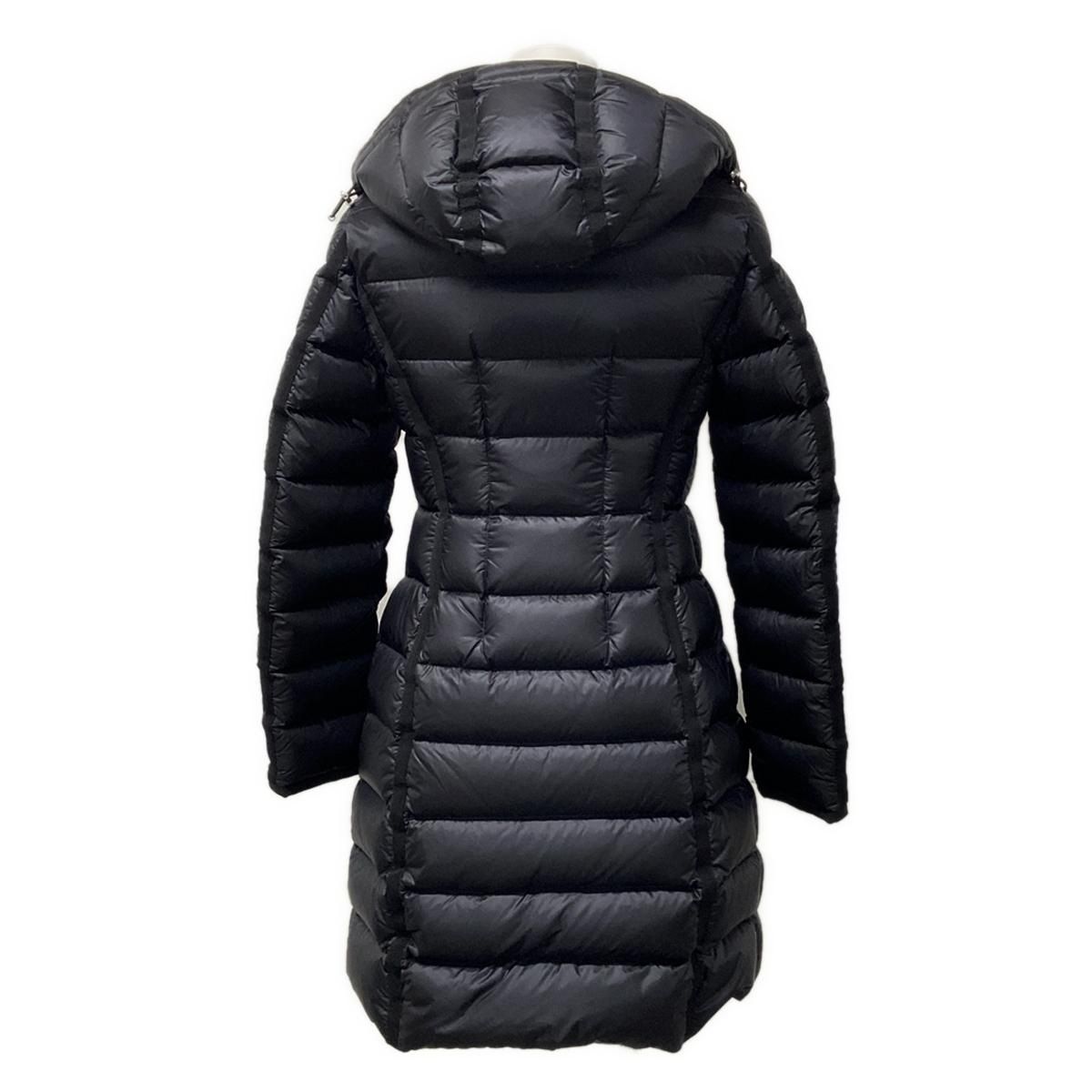 MONCLER(モンクレール) ダウンコート サイズ0 XS レディース HERMINE(エルミンヌ) 黒 長袖/ジップアップ/冬 ダウン - メルカリ