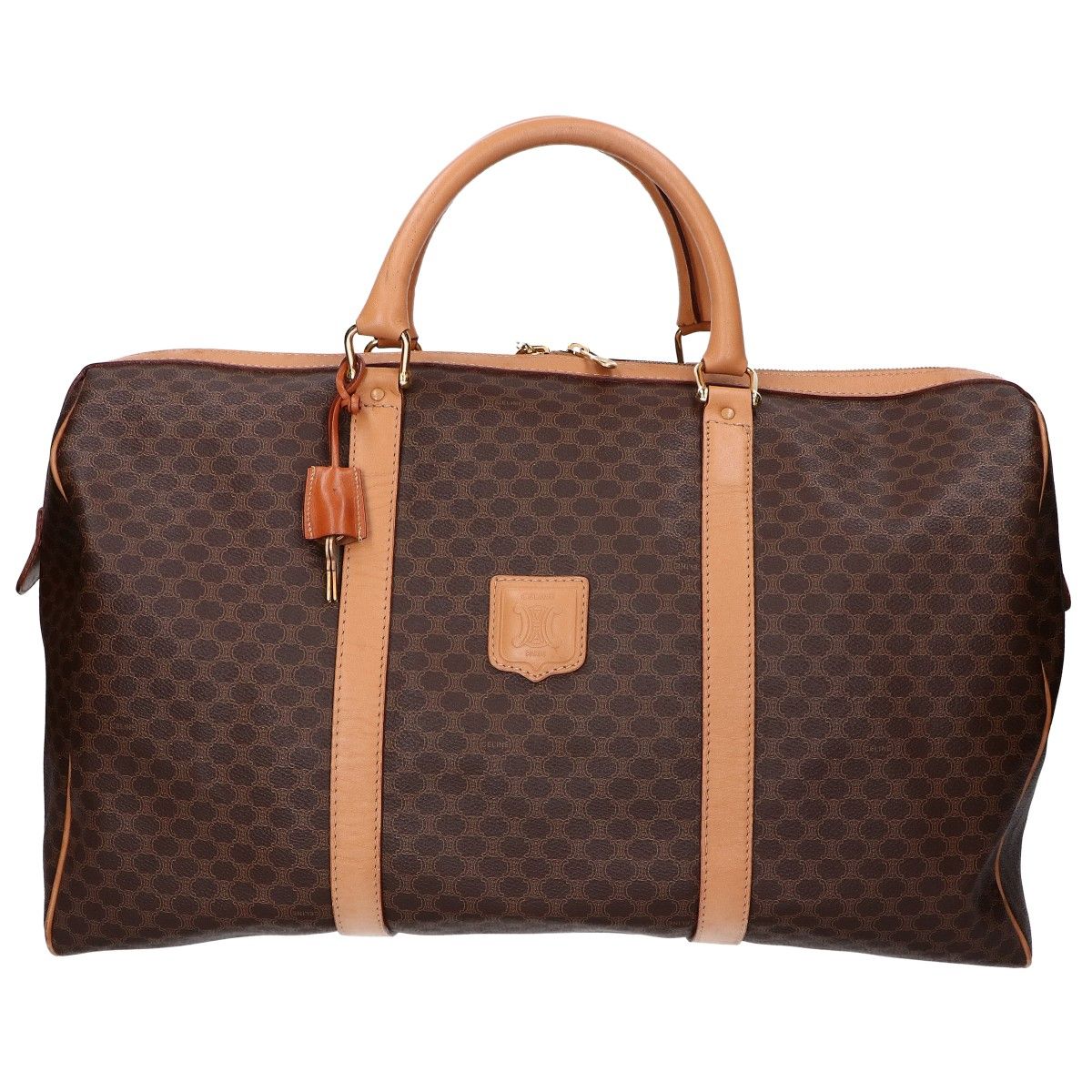 CELINE マカダム柄 CELINE マカダム柄ブラゾン刻印ハンドバッグ | Hedy