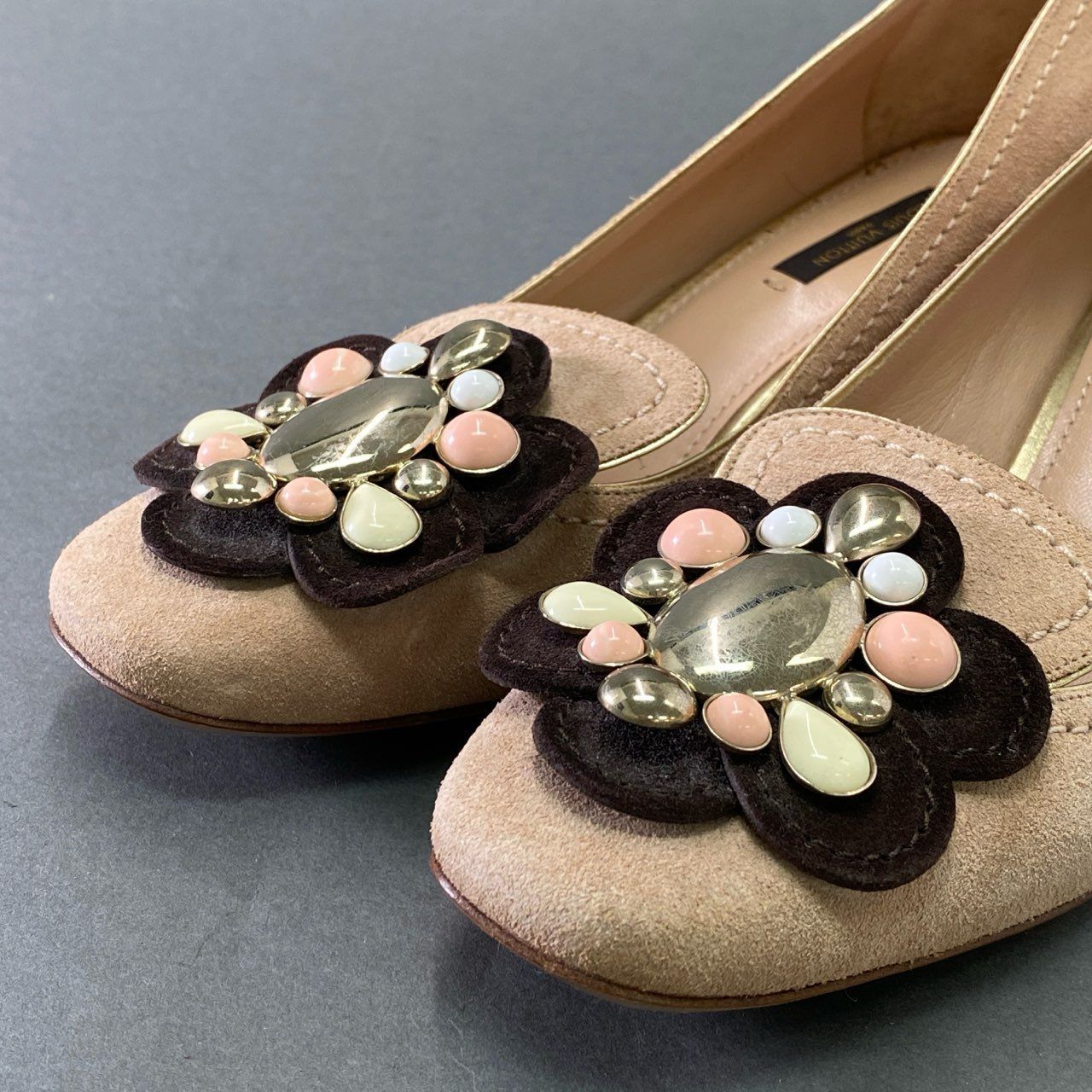 LOUIS VUITTON ルイヴィトン フラワーモチーフ サンダル 37