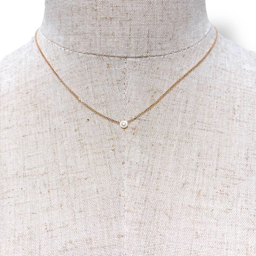 カルティエ ネックレス ダムールXS K18PG ダイヤ 0.04カラット 美品 カルティエ ネックレス ダムールXS K18PG ダイヤ 0.04カラット 美品