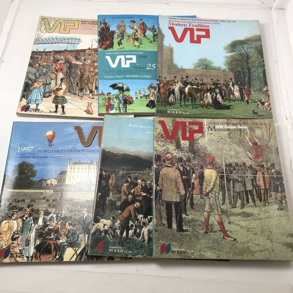 【ファッション】「VP」WORLD MEN'S FASHION MAGAZINE ヴィ・ピィ 1993?1997年6冊セット スーツ ジャケット 服飾デザイン 3にyn