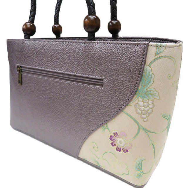 バッグ 草履 2点セット 和装小物 24cm Lサイズ 葡萄唐草模様