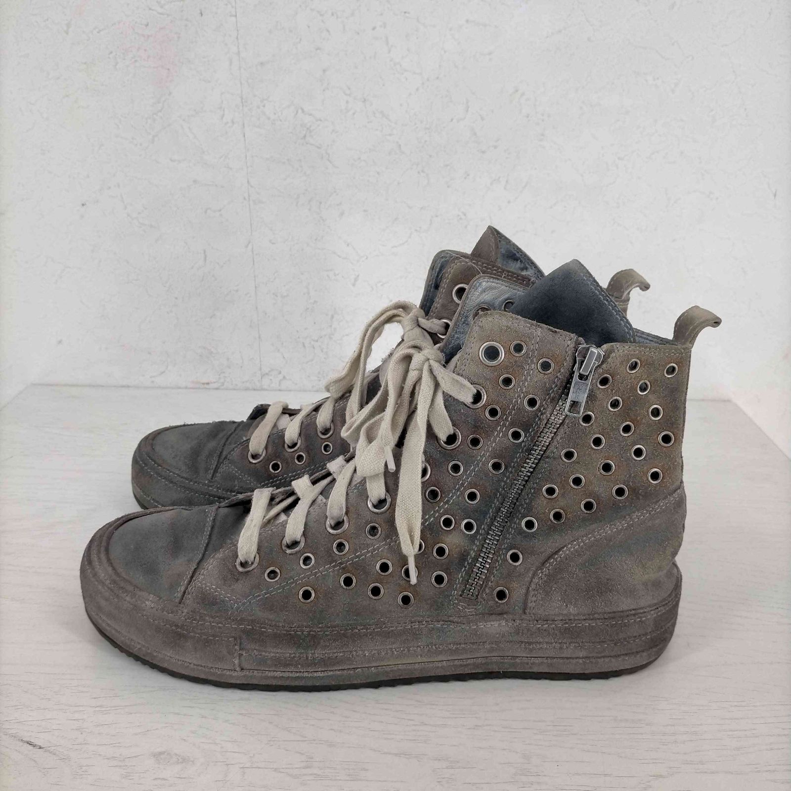 アンドゥムルメステール Ann DEMEULEMEESTER lether hi trainers  