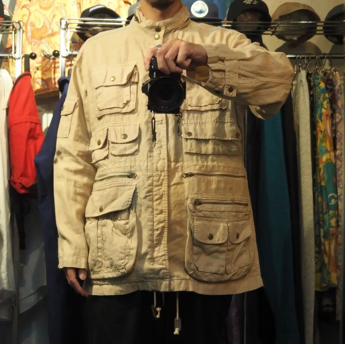 RALPH LAUREN linen photographer jacket M beige /ラルフ