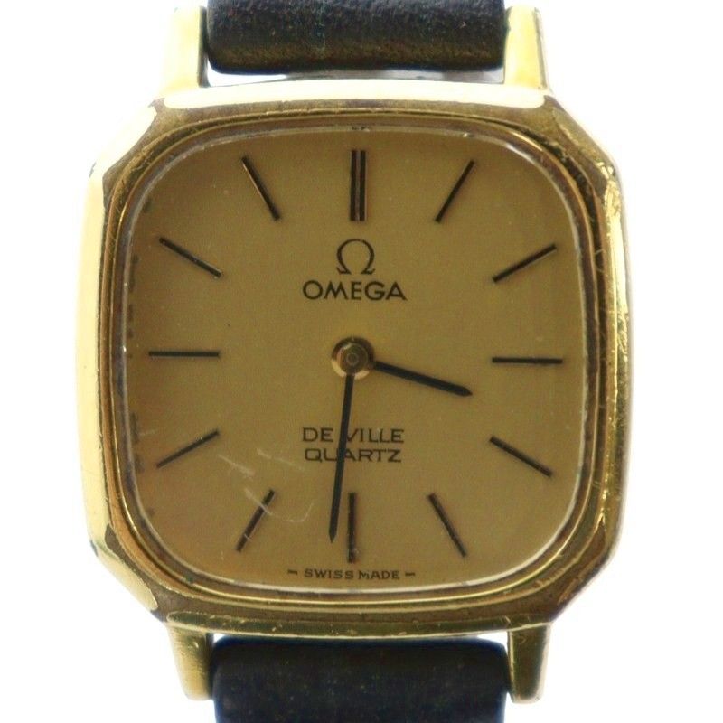 OMEGA De Ville 腕時計 クォーツ ゴールド 腕時計 OMEGA オメガ De Ville デビル QZ クォーツ 750 K18 YG