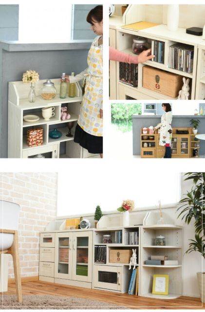 カウンター下収納 スライドラック カントリー風 収納 Lycka land