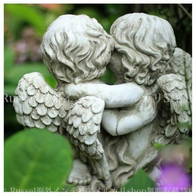 特大エンジェル 天使 彫刻 ガーデンオーナメント オブジェ 庭