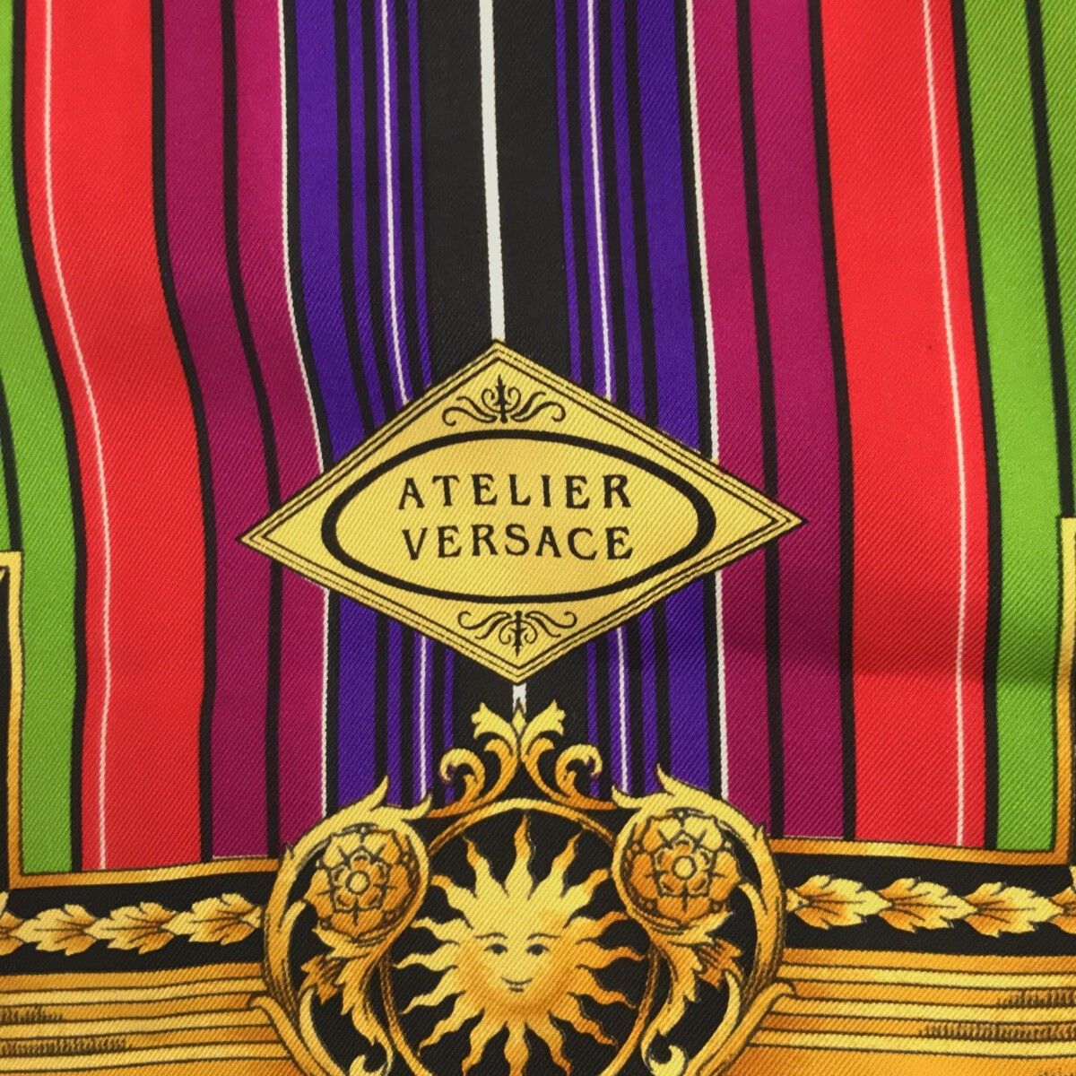 GianniVersace ストール　超美品　アトリエヴェルサーチ ATELIER VERSACE アトリエ ヴェルサーチ マルチカラー シルク