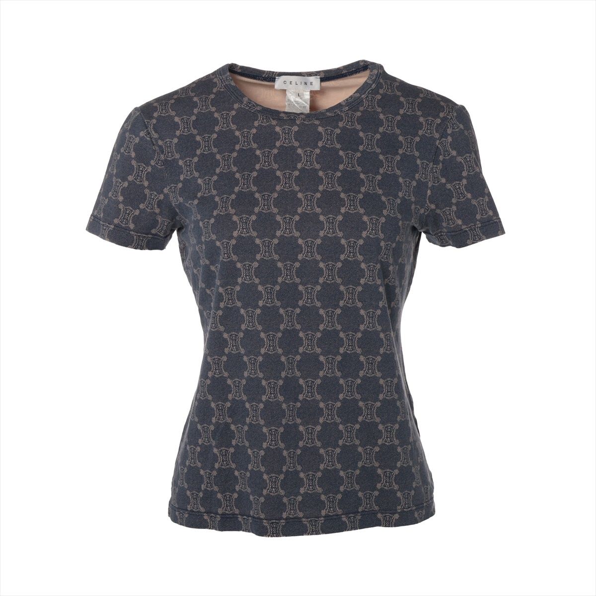 CELINE セリーヌ 半袖Tシャツ マカダム 総柄 コットン L
