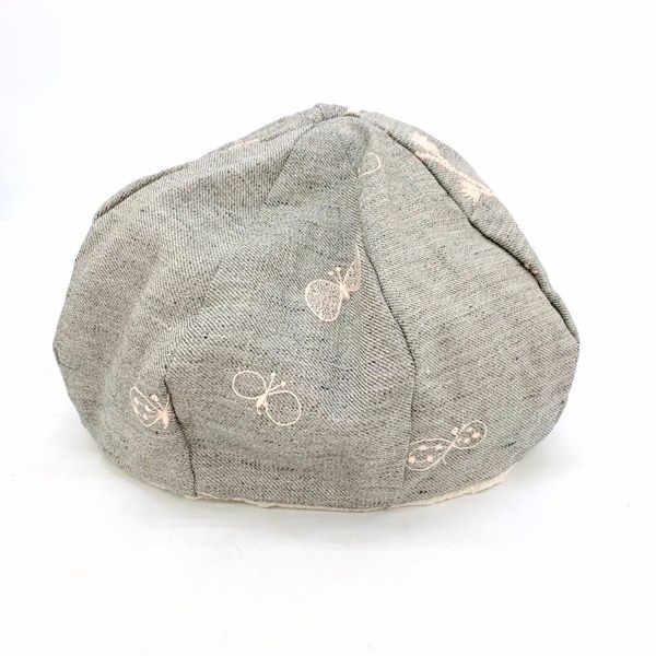 mina perhonen ミナペルホネン リバーシブル ベレー帽 帽子 ボウシ 蝶々 刺繍 2WAY ナチュラル レディース グレー系 服飾 DF15564