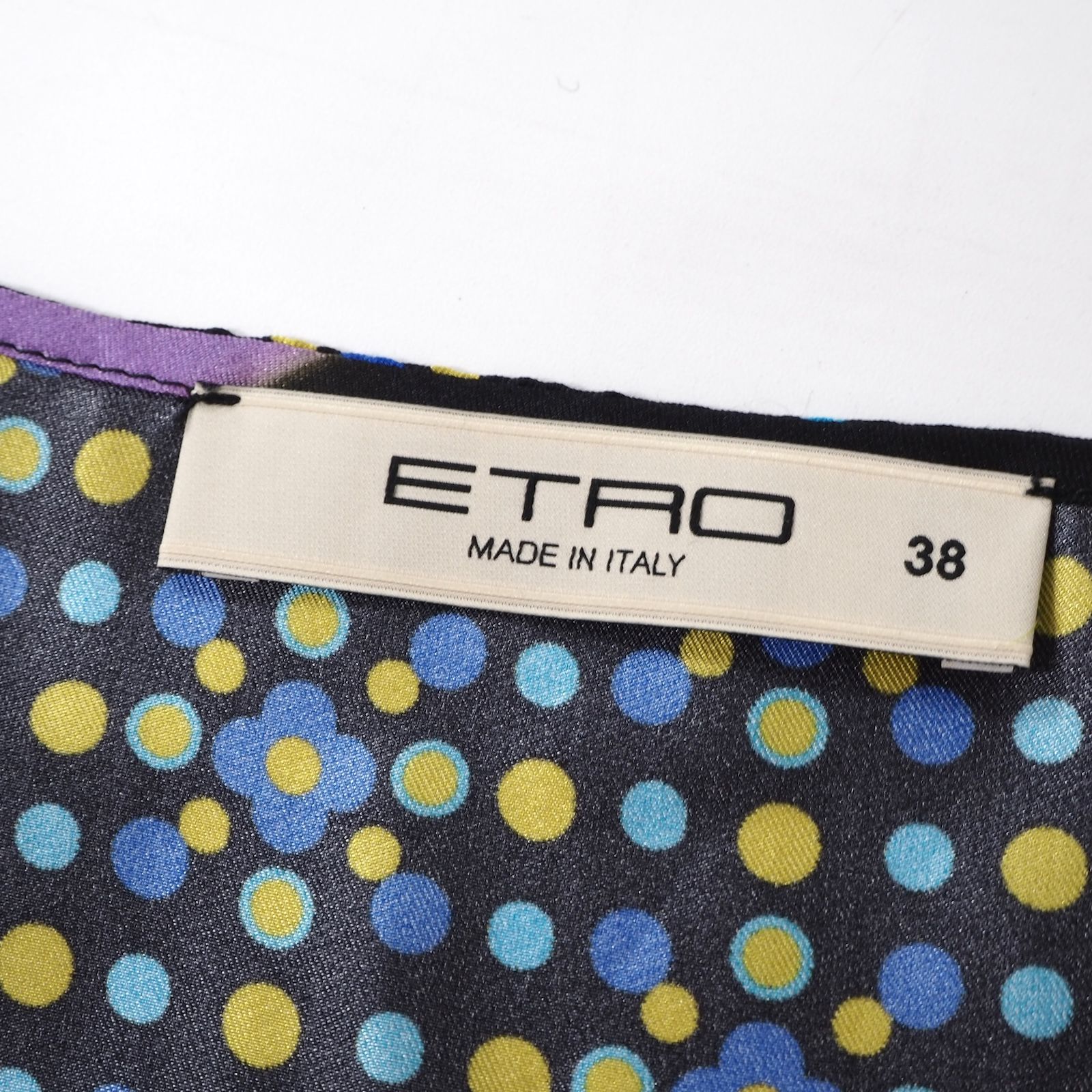 ☆美品 エトロ ETRO イタリア製 シルク ワンピース 38 マルチ
