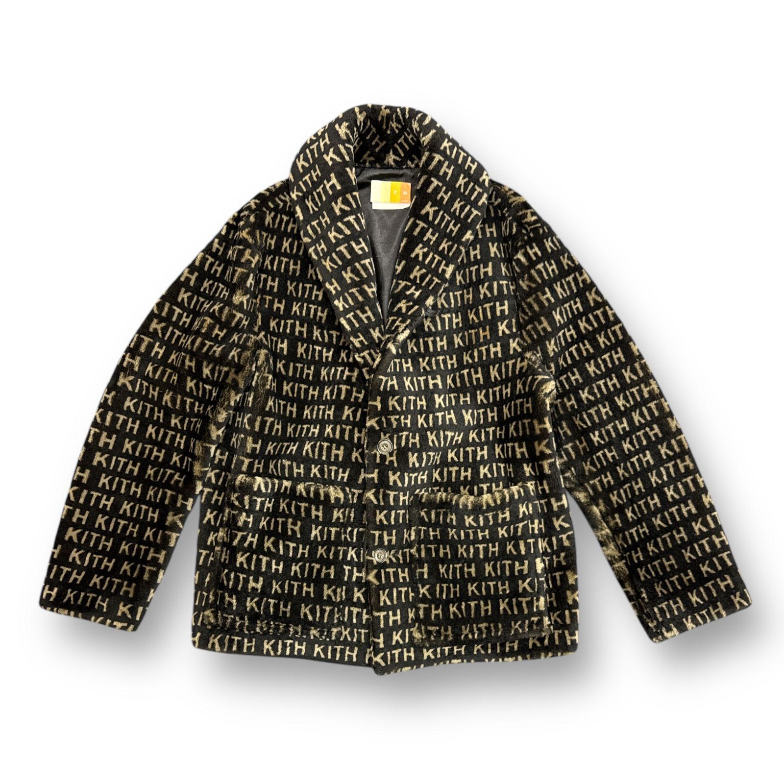 国内正規 KITH Printed Shearling Short Becker Coat ラムレザー ボア 