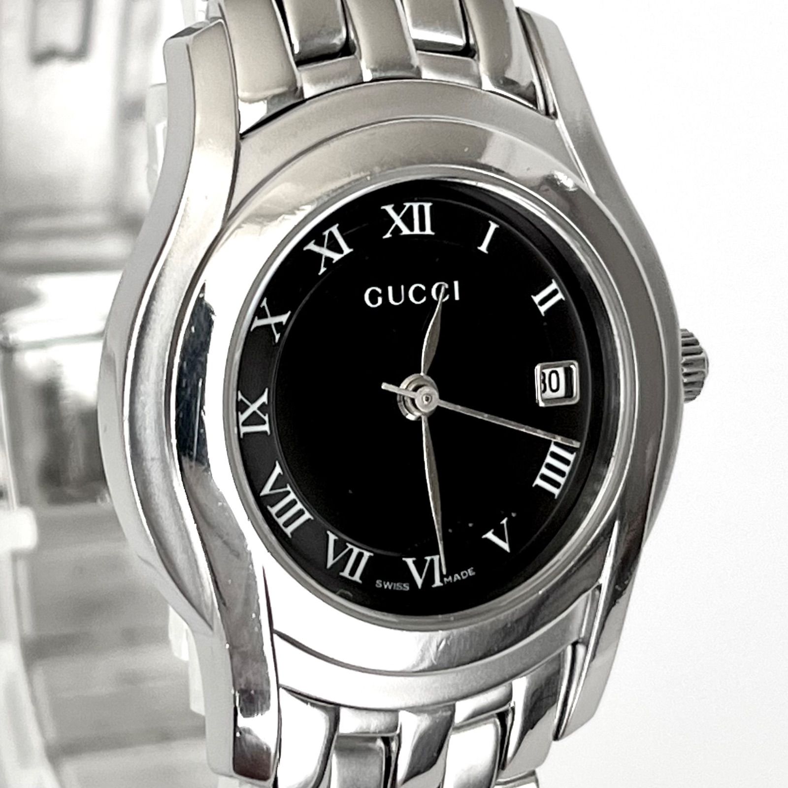 GUCCI グッチ 5500L 腕時計 ブラック レディース 電池交換 稼働 メンズ・レディース共通グッチ5500系を自分で電池交換する方法