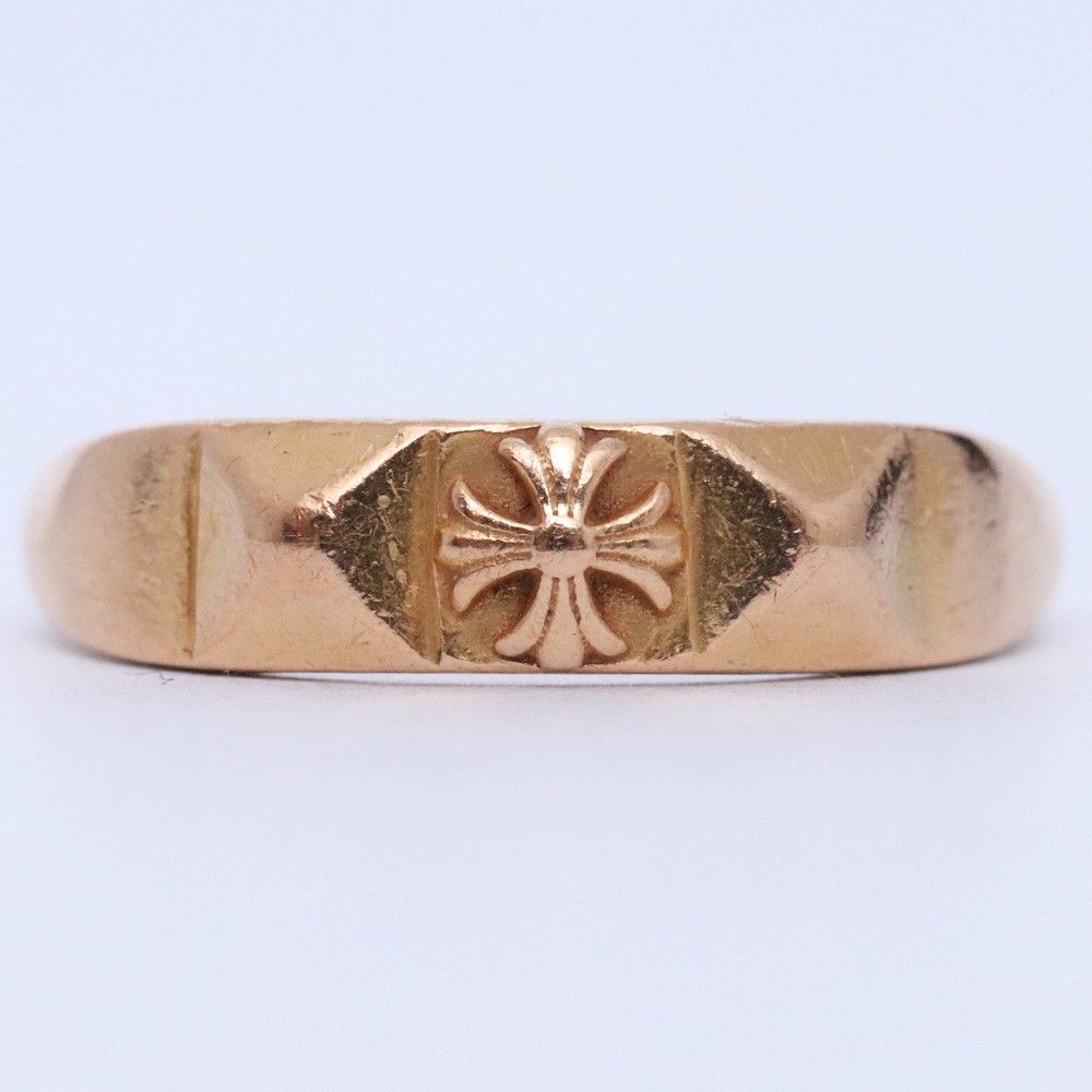 8号 CHROME HEARTS バブルガムリング ピラミッド CHプラス 22K