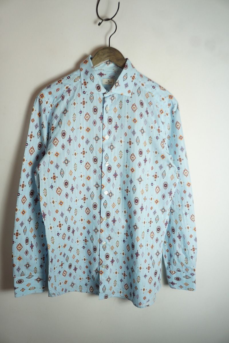 エトロ　ETRO 美品　長袖シャツ 美品 クリーニング済 希少 エトロ ETRO 長袖シャツ ストライプ