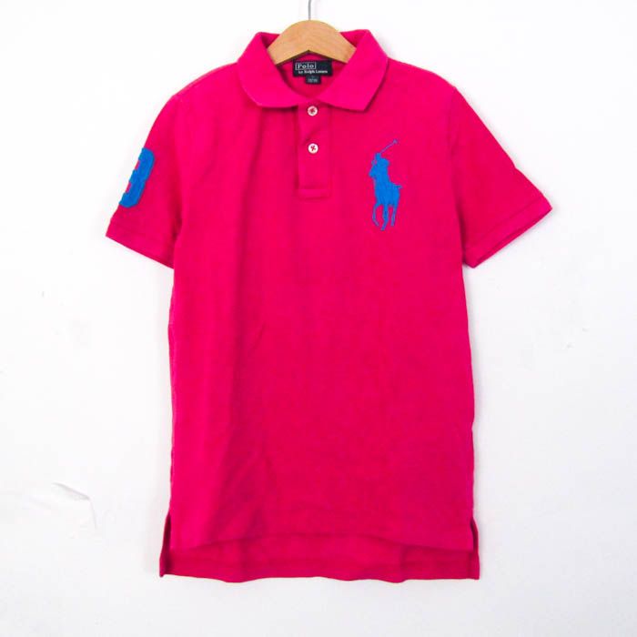 ポロバイラルフローレン 半袖ポロシャツ トップス ビッグポニーロゴ キッズ 男の子用 4/4T サイズ レッド Ralph Lauren ポロバイラルフローレン 半袖 ポロシャツ イタリア 刺繍ロゴ ビッグ