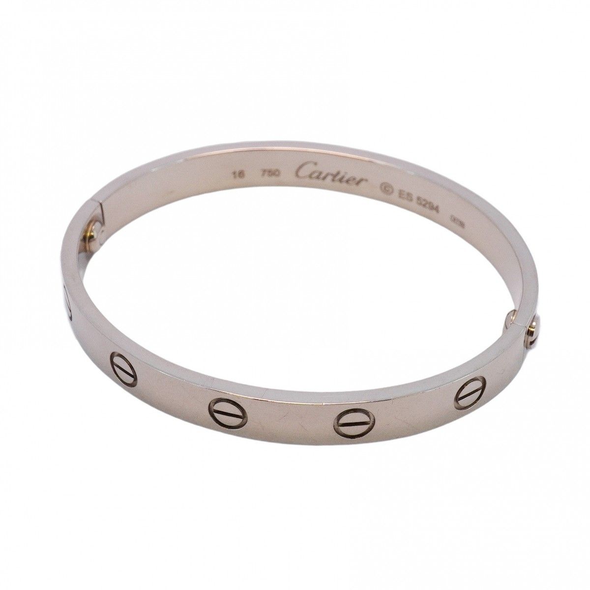 5jeb0189】カルティエ バングル ラブブレス K18WG ホワイトゴールド  